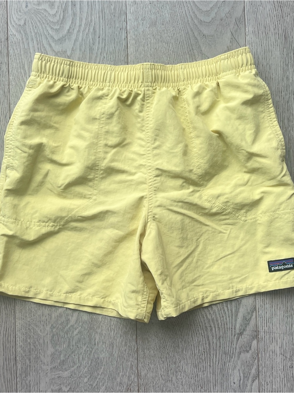 Patagonia NWOT Kids Size 14  Yellow Swim Shorts Baggies